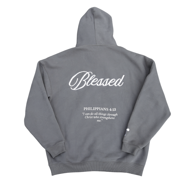 Grey Blessed (Hoodie)
