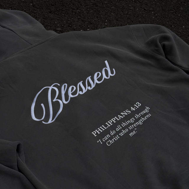 Grey Blessed (Hoodie)